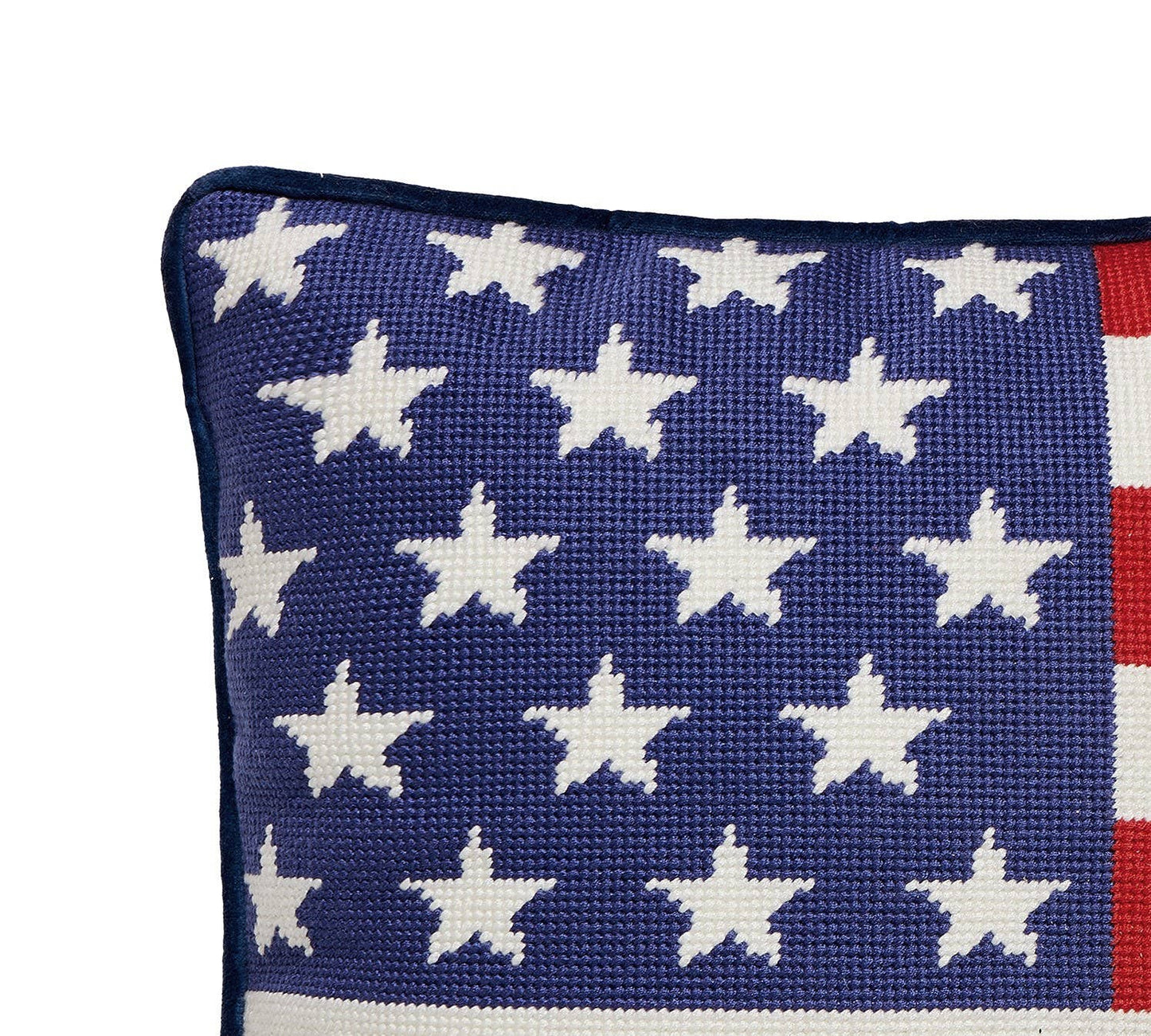 American Flag Embroidered Pillow