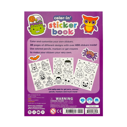 Stickiville Color-in' Sticker Book: Cute n Spooky Doodles