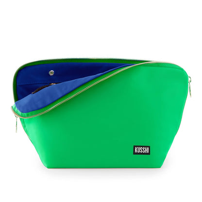 KUSSHI Vacationer Green & Navy Makeup Bag