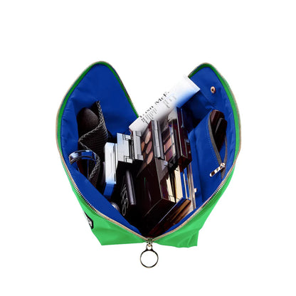 KUSSHI Vacationer Green & Navy Makeup Bag