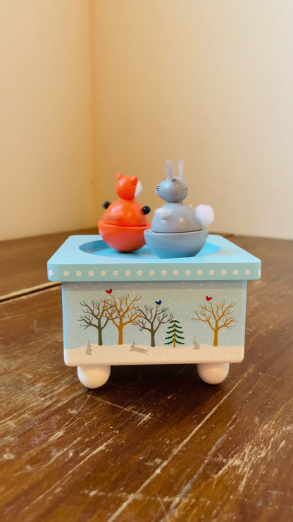 Dancing Fox & Bunny Music Box