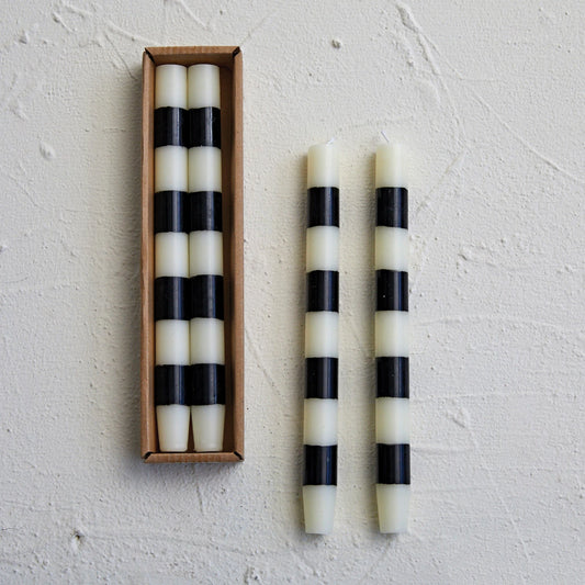 Striped Taper Candles