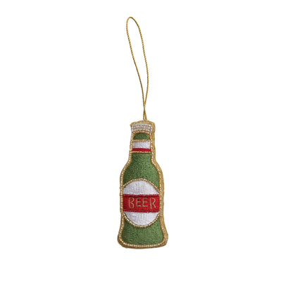 Beaded & Embroidered Beer Ornament