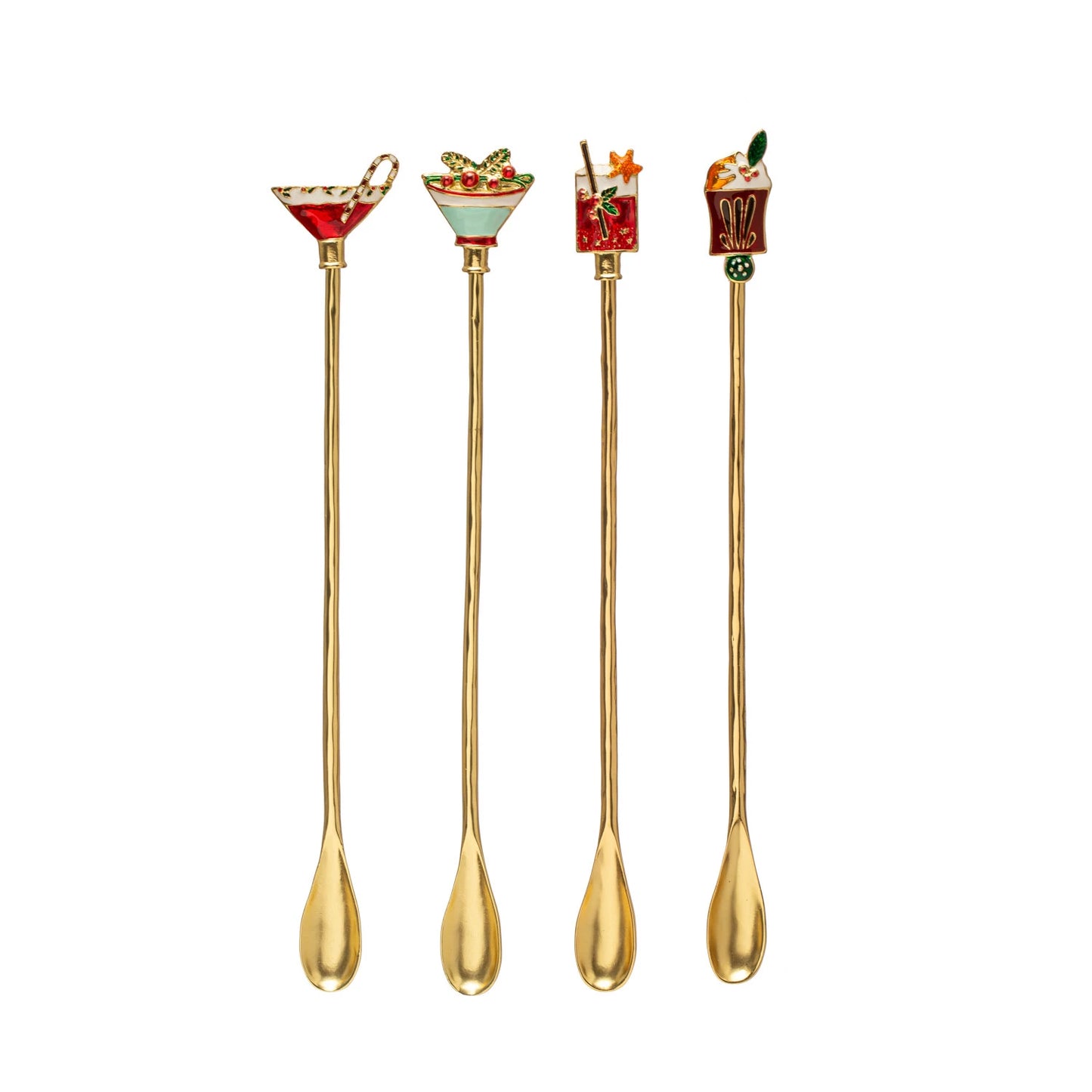 Holiday Cocktail Spoons- Set of 4