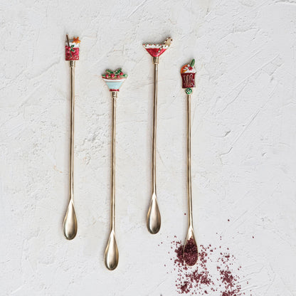 Holiday Cocktail Spoons- Set of 4