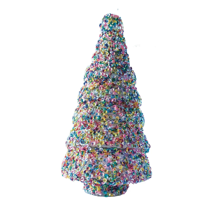 Recycled Glass Tree w/ Sequins