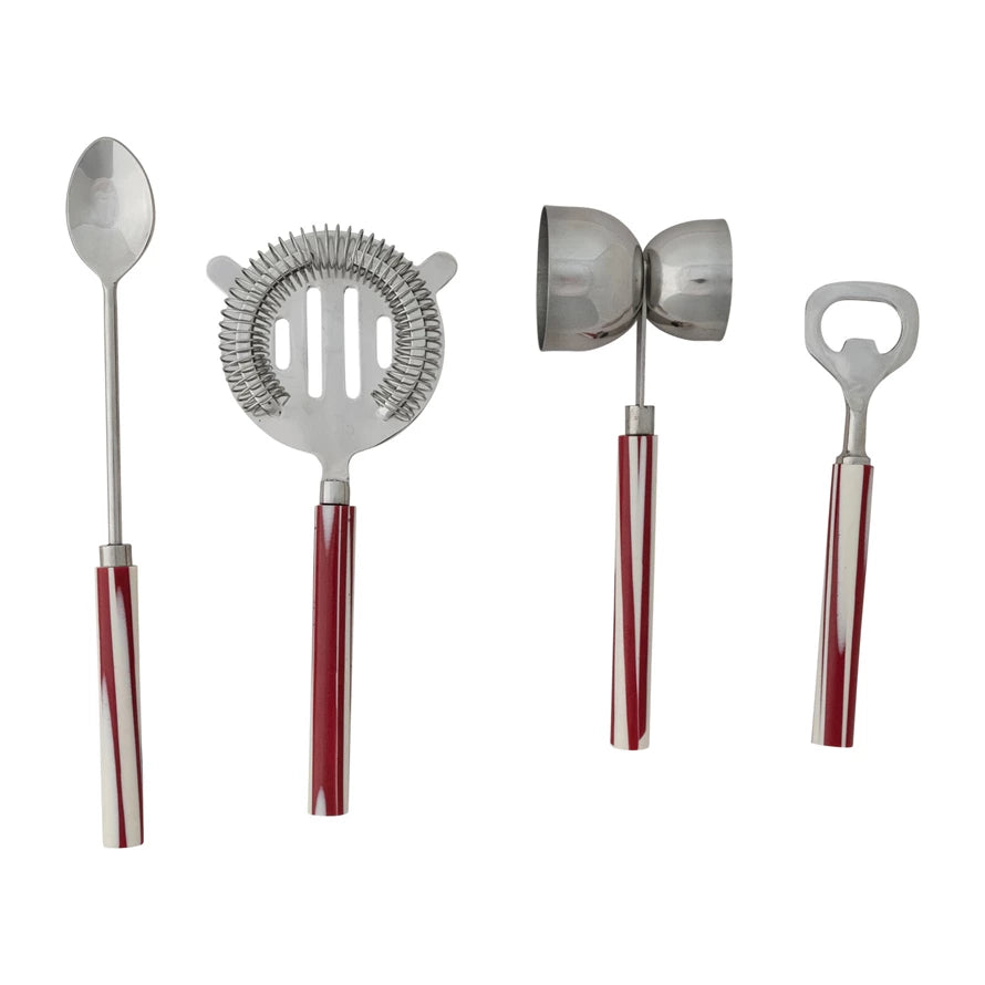 Red & White Handled Bar Tools