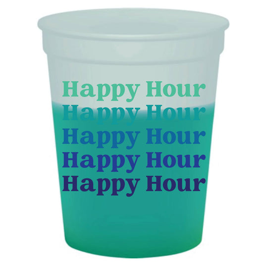 Happy Hour Color Changing Stadium Cups