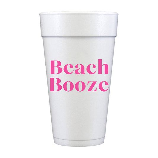 Beach Booze- Set of 10 Foam Cups