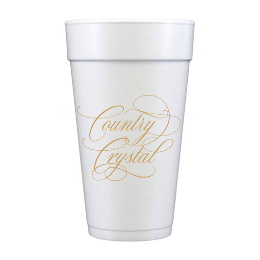 Country Crystal- Set of 10 20 oz Cups