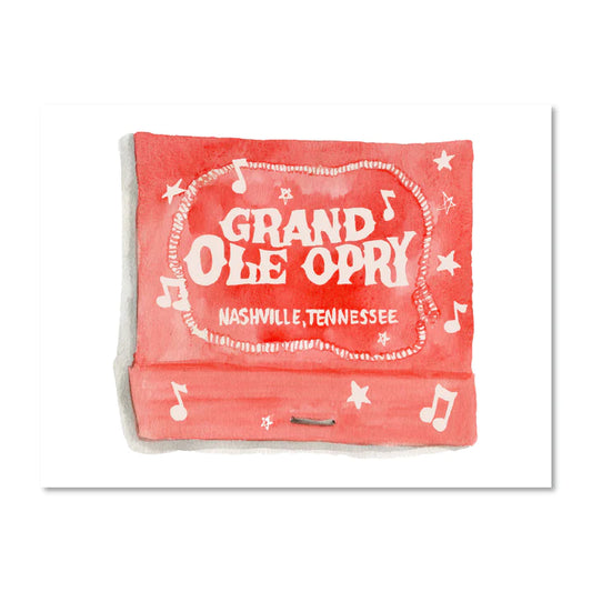 Grand Ole Opry Matchbook Art Print- 5x7