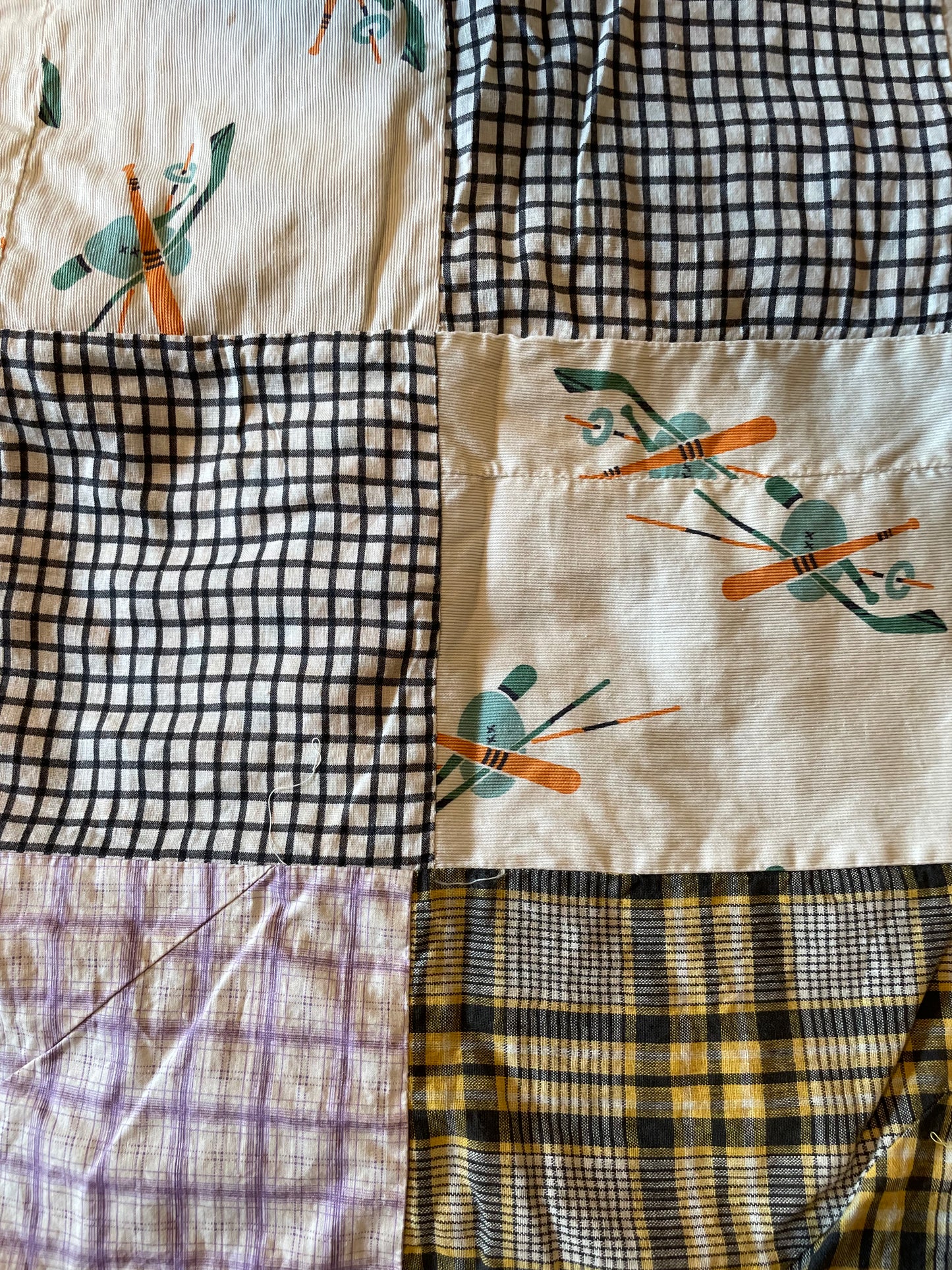 Square Pattern Quilt Top- Vintage