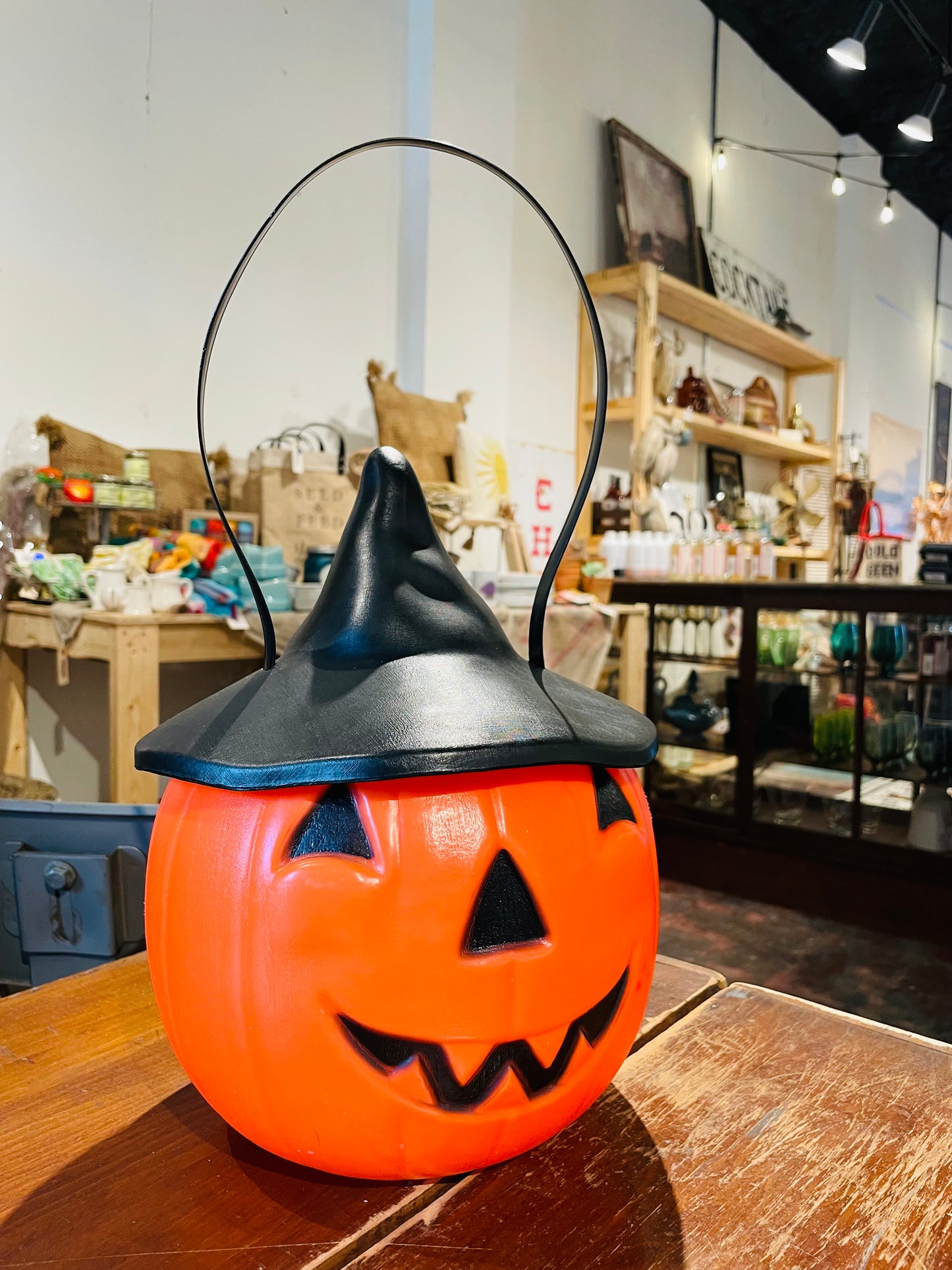 Jack O Lantern n with Witches Hat- Vintage