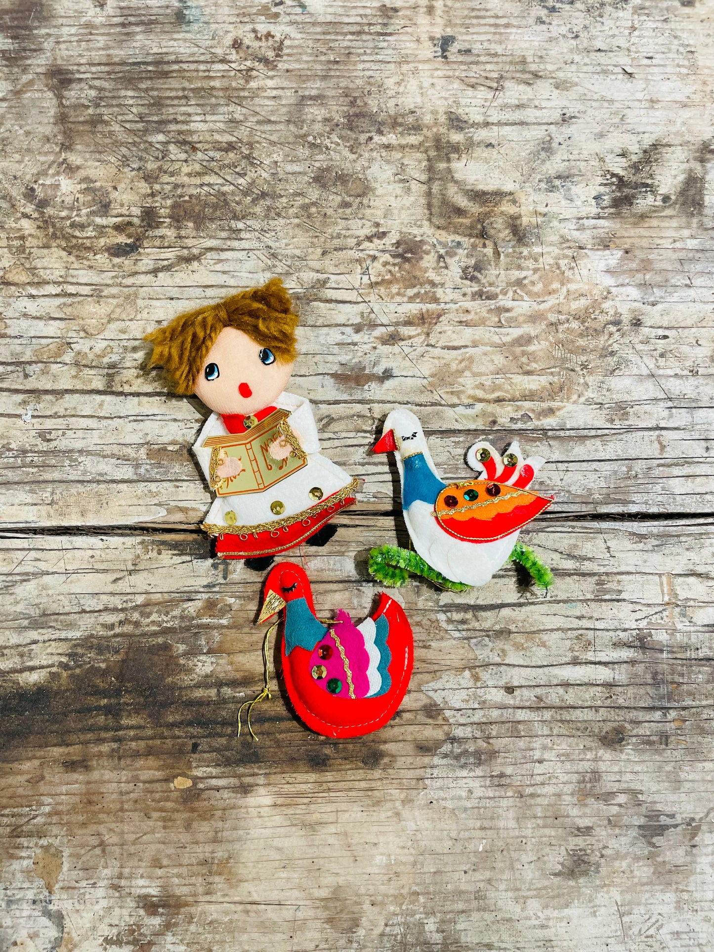 Handmade Felt Ornaments- Vintage