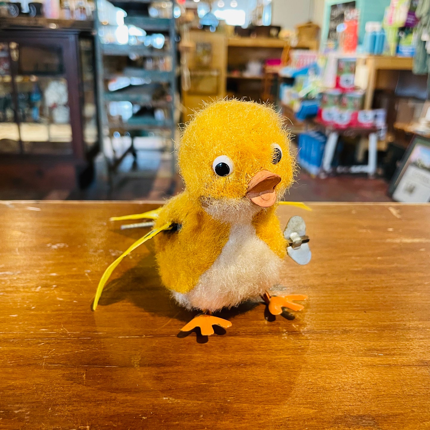 Hopping Yellow Birdie Windup Toy- Vintage