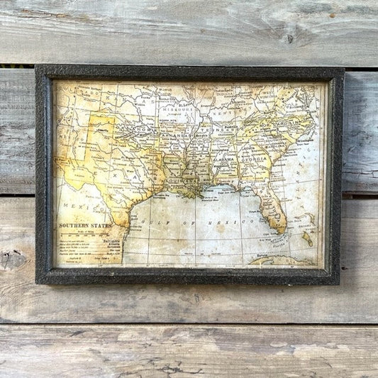 Framed Map of the South