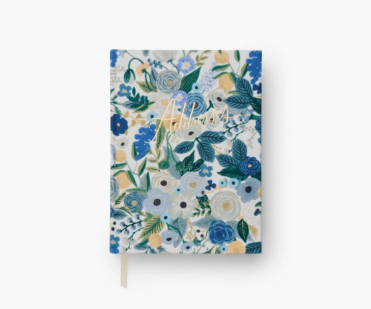 Garden Party Blue Address Book