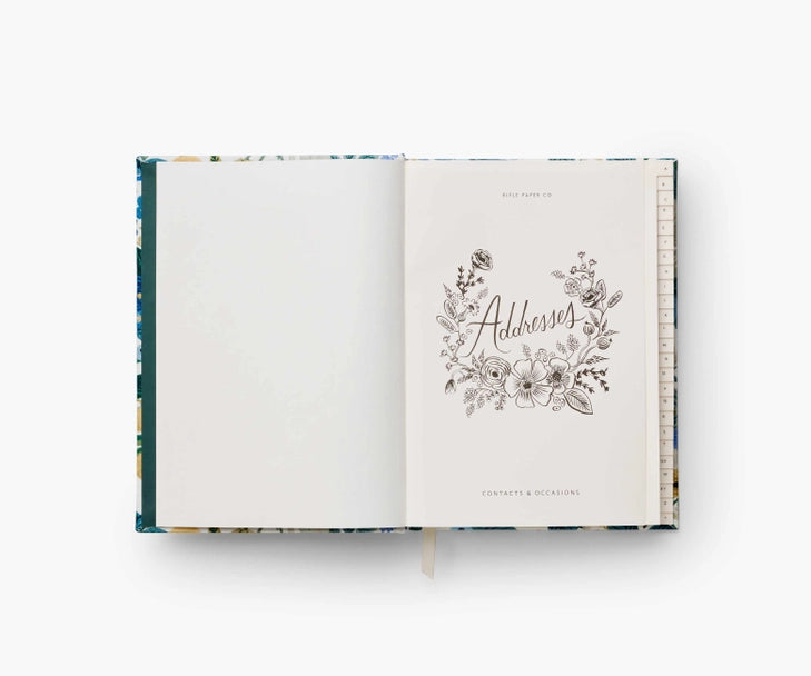 Garden Party Blue Address Book