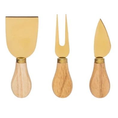 Oak Wood Handle Cheese Utensils