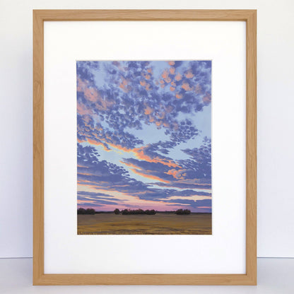 Sunset Down a Dirt Road - Art Print