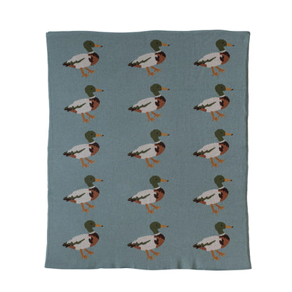 Mallard Cotton Knit Blanket