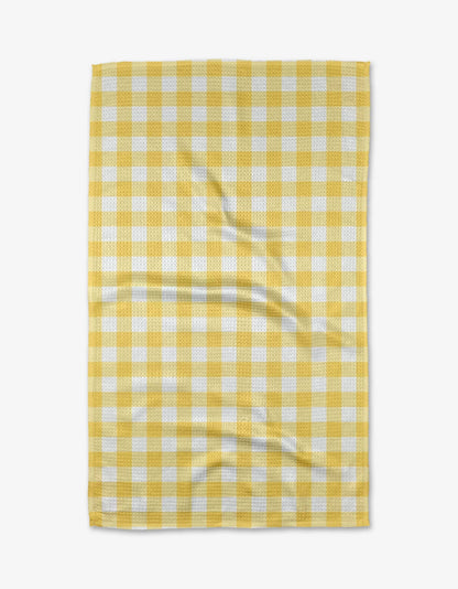 Lemon Gingham Tea Towel