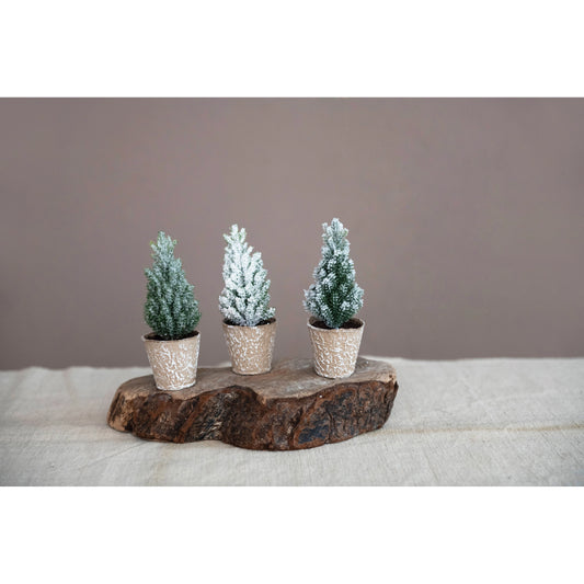 Faux Pine Tree in Paper Pot